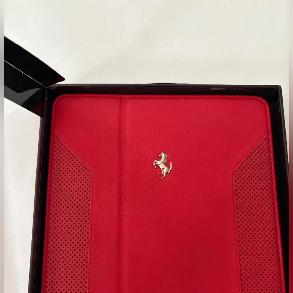 Ferrari Case Apple iPad Air Real Leather Folio Case Cover for the Apple iPad Air